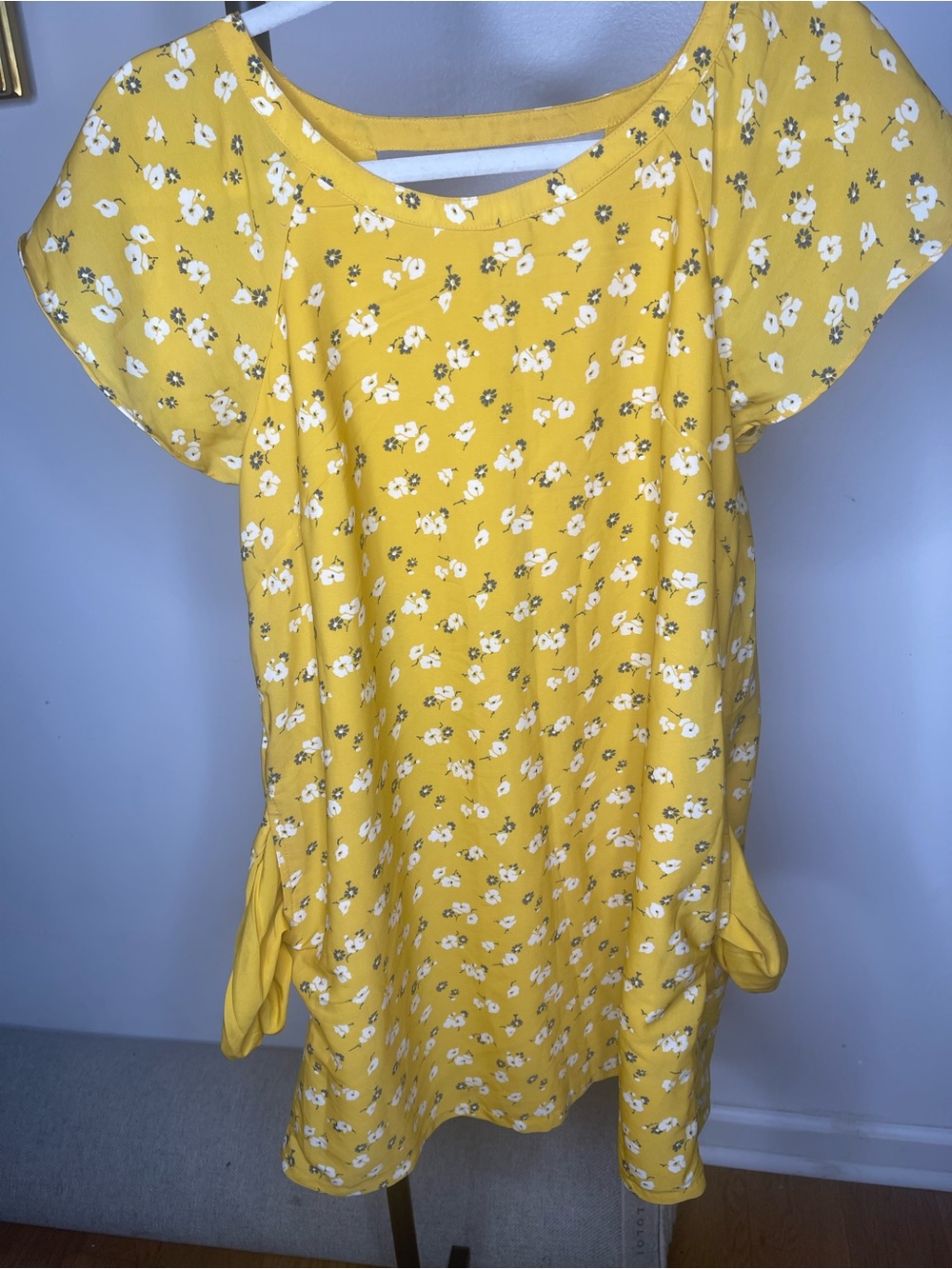 Abercrombie & Fitch Yellow Floral Dress - Picture 3 of 4